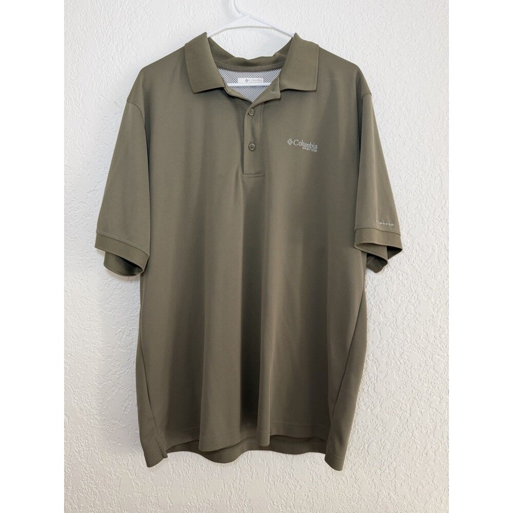 Columbia PFG Omni-Shade Men's XL Beige Fishing Polo Shirt